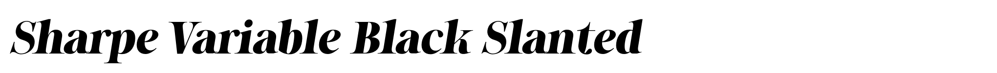 Sharpe Variable Black Slanted image